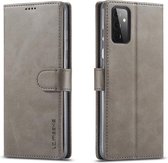Luxe Book Case - Samsung Galaxy A72 Hoesje - Grijs