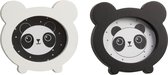 J-Line Fotokader Panda Hout Wit/Zwart Set van 8 stuks