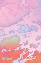 Notebook: Wide Ruled Composition Notebook: Absolutely Gorgeous Pink, Aqua Blue, & Coral Marble Cover Design