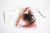 Ziamli Yoni egg Nephrite jade - Yoni ei Nefriet (Yoni egg Nephrite) - L (50*35 mm) - Drilled - GIA gecertificeerd