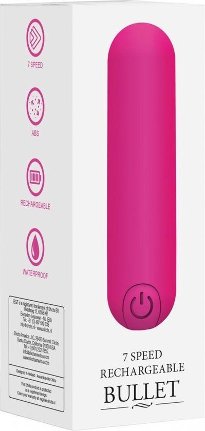 Bgt 7 Speed Rechargeable Bullet Pink Bullets And Mini Vibrators