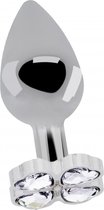Lucky Diamond Plug - 3.75 Inch - Silver - Butt Plugs & Anal Dildos -
