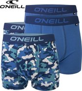 O'Neill - Boxershorts Heren - 4 Pack - Camo/Blauw - 95% Katoen - Maat L