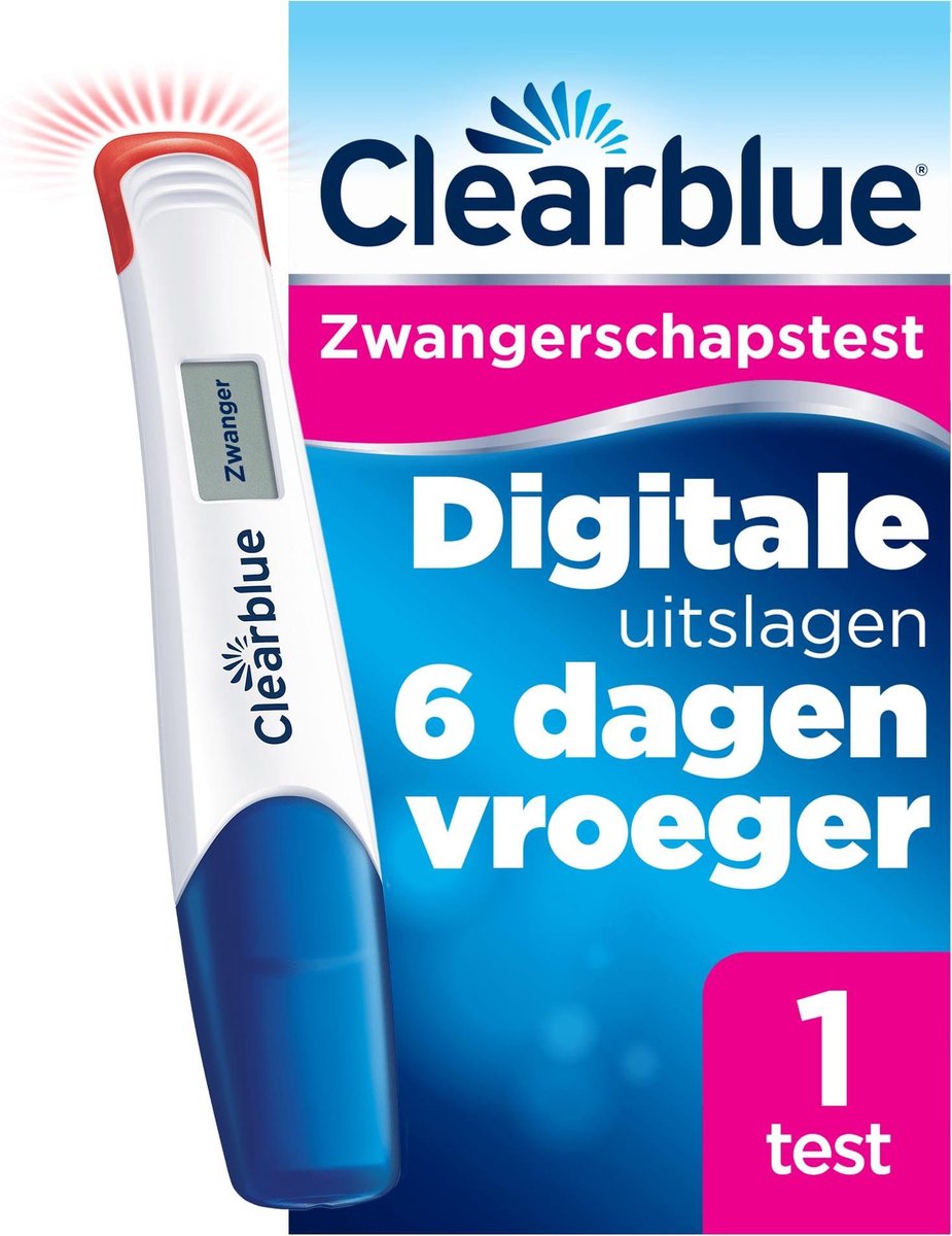 markeerstift Huis Onmogelijk Clearblue zwangerschapstest digitaal ultravroeg (6 dagen vroeger) - 1 digitale  test | bol.com