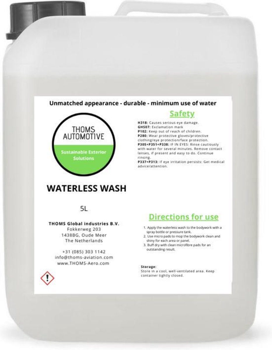 THOMS Automotive Waterless Wash - 1L - Duurzaam - autoshampoo - auto wassen zonder water - showroom shine!