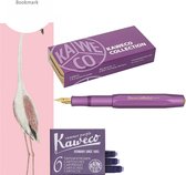 Kaweco AL Sport Vibrant Violet Vulpen (MEDIUM) met doosje vullingen + Boekenlegger