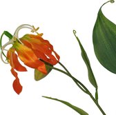 Fabulous Flowers - 3,0 sts zijden gloriosa orange 80 cm - kunstlelie