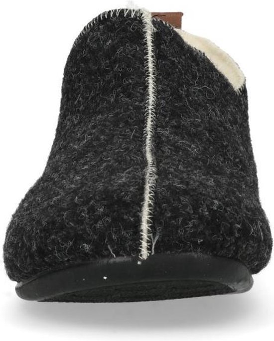 Manfield - Femme - Chaussons gris foncé - Taille 36