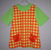 verkleedkleding 1128, pippi jurk , kinderen, maat 164