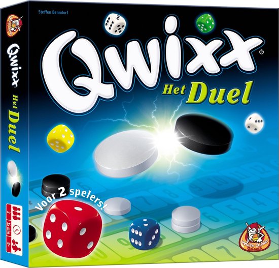 Gezelschapsspel: Qwixx Het Duel - dobbelspel, uitgegeven door White Goblin Games