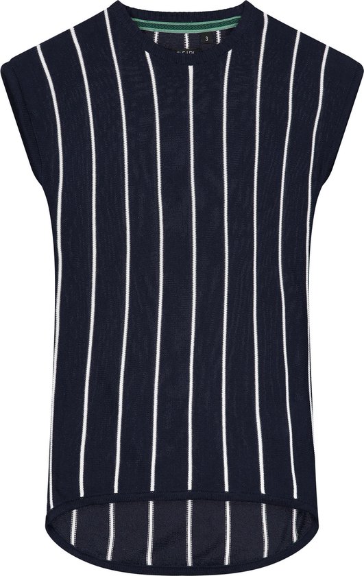 Levv shirt-jurk Gisa donker blauw met witte strepen voor meisjes - maat 86