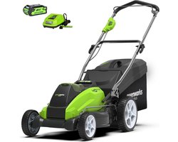 Greenworks Accu Grasmaaier 40 Volt 41 CM Met sterke 2.0 Ah Accu En Lader!