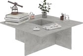 Salontafel - betongrijs - grijs -  Vierkant - tafel - industrieel - salontafels - modern - L&B luxurys