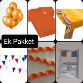 EK Oranje VersierPakket XL , Verjaardag, Voetbal, Hup Holland Hup, Vlaggetjes Oranje, Vlaggetjes Wit