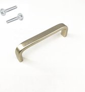 Handgreep 136mm, Hartafstand 128mm - Rvs - Meubelgreep rvs - Keukengreep rvs- Greep rvs - Deurgreep - Handgreep keukenkastjes - handgrepen kast - meubelgrepen - Handgrepen voor deu