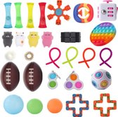 De meest complete Fidget toys pakket - 29 stuks- Fidget Snapperz rainbow - Simple Dimple- fidget Speelgoed Voor Kinderen Volwassenen