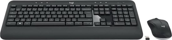 Logitech MK540 Advanced clavier Souris incluse RF sans fil QWERTY US International Noir, Blanc