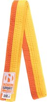 Tweekleurige judo- en karateband Nihon | stevige kwaliteit - Product Kleur: Geel / Oranje / Product Maat: 220