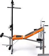 Klarfit Ultimate Gym 3500 krachtstation - Home Gym Fitness - Halterbank en trainingsbank - Voor thuis sporten - Oranje
