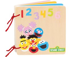 Sesamstraat nummers & kleuren - houten boekje - FSC - Houten speelgoed vanaf 1 jaar