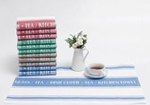 6 (Luxe keukendoek glazen theedoek, picknick / outdoor jacquard & wafel geweven 100% katoen, Blauw)