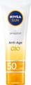 NIVEA SUN UV Anti-age Q10 Zonnebrandcrème Gezicht - SPF 50 -Matterende -Met antioxidanten - Beschermt en verzorgt - 50 ml