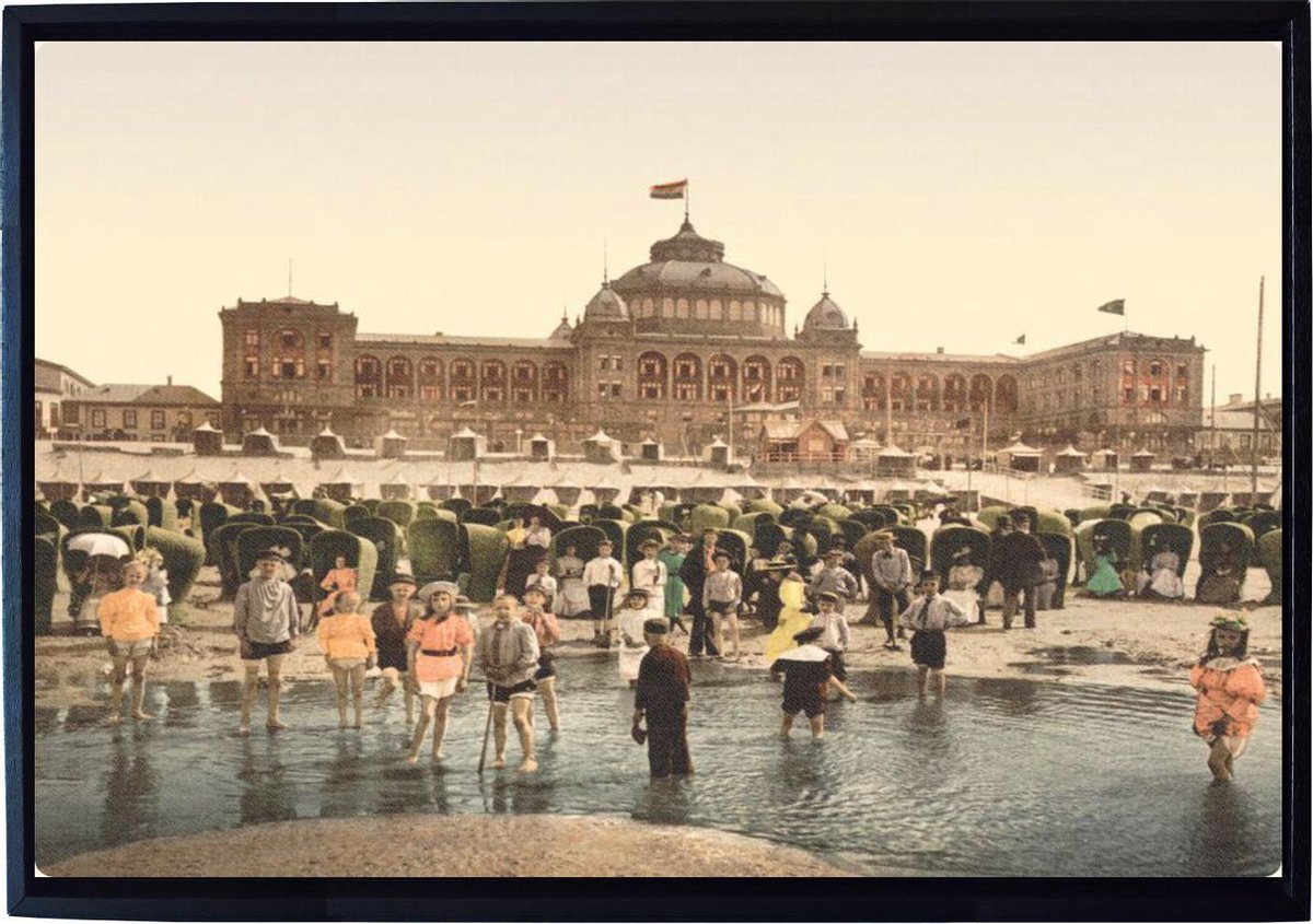 Oud Stadsgezicht Scheveningen Kurhaus en Strand Oude Foto