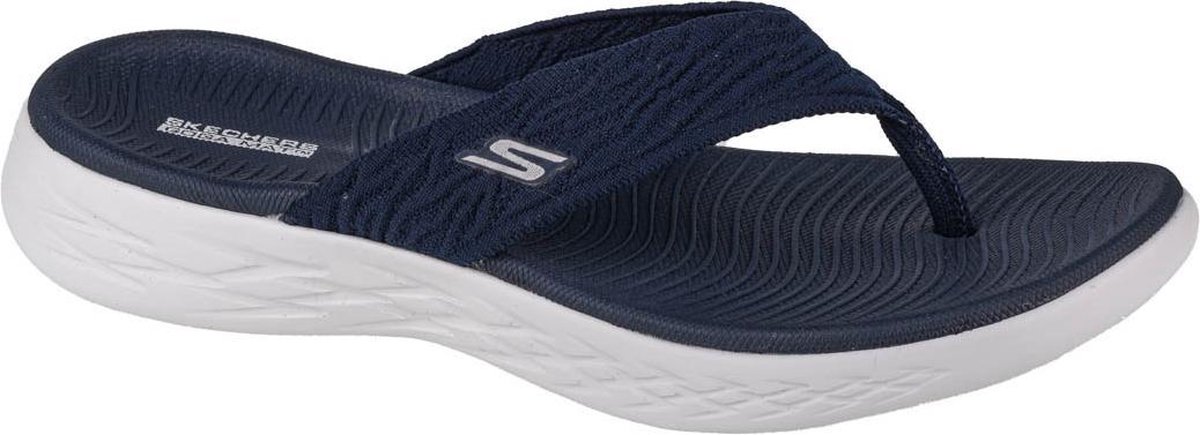 Skechers On The Go 600 Sunny 140037-NVY Vrouwen Marineblauw teenslippers