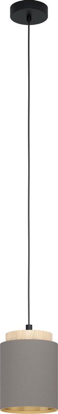 EGLO Albariza Hanglamp - E27 - Ø 16 cm - Zwart/Bruin/Goud