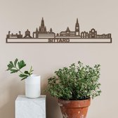 Skyline Sittard notenhout - 60cm- City Shapes wanddecoratie