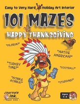 Thanksgiving Maze Book for Kids Ages 4-8