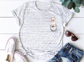 Alpaca T-shirt Voor Dames – Lichtgrijs gemêleerd – Maat L