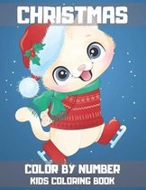 Christmas Color By Number Kids Coloring Book