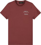 In Gold We Trust Reflective T-Shirt - Bordeaux - Maat M