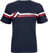 Tommy Hilfiger Stripe Mountain Tee - Heren t-shirt korte mouw - Regular Fit - Crew hals - 100% katoen - Navy - L