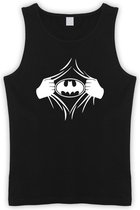 Zwarte Tanktop met  " BadMan " print Wit size L