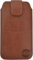 LG K10 LGK420 Bruin insteekhoesje met riemlus en opbergvakje