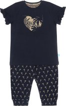 Charlie Choe Meisjes Pyjama Set Driekwart - E39043-41 - Blauw Palmboom - 122/128