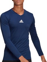 adidas Team Base Longsleeve Heren  Sportshirt - Maat XL  - Mannen - Blauw/Wit