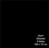 Benza Kaftpapier - Glanzend Zwart - 5 rollen