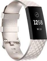 SVH Company FitBit Charge 4 Siliconen Bandje – Ook Geschikt voor Charge 3 – Champagne – Maat S