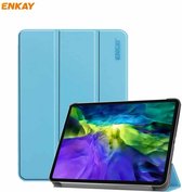 ENKAY ENK-8001 Horizontale leren smartcase met spijkerpatroon en houder voor iPad Pro 11 (2020) (lichtblauw)