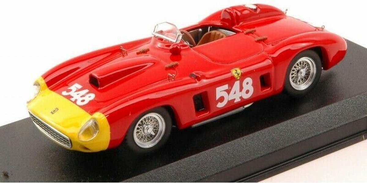 De 1:43 Diecast Modelcar van de Ferrari 290 MM Spider #548 Winnaar van de Mille Miglia in 1956. De bestuurder was E. Castellotti. De fabrikant van het schaalmodel is Art-Model. Dit model is alleen online verkrijgbaar