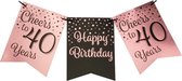 Banner 40 Jaar Roze Zwart