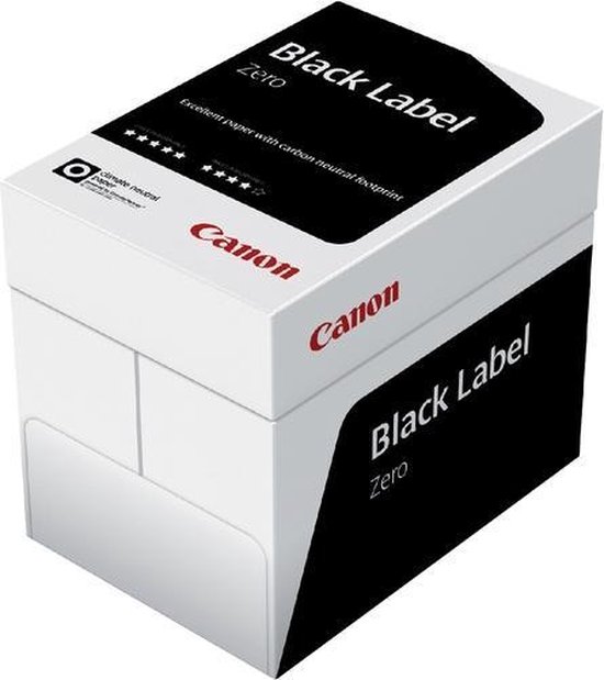 Kopieerpapier Canon Black Label Zero A4 75gr wit 500vel - 5 stuks | bol.com