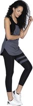 Dames Legging | legging met patroon | hoogsluitend |elastische band |hardlopen – sport – yoga – fitness legging | polyester | elastaan | lycra |zwart | S