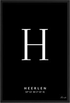 Poster Letter H Heerlen A4 - 21 x 30 cm (Exclusief Lijst)