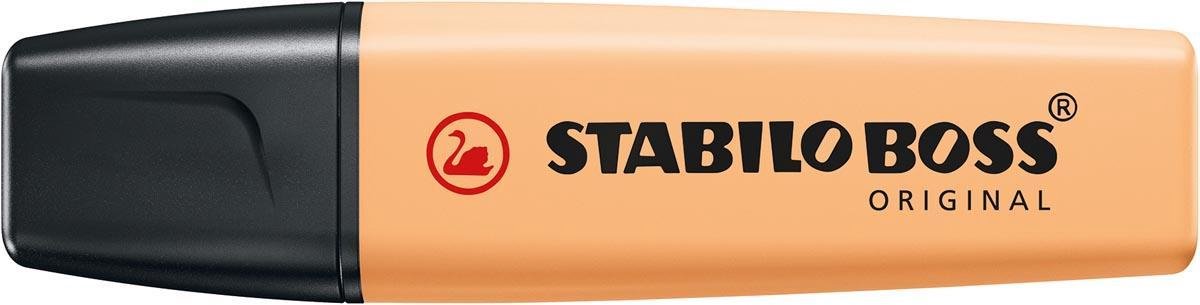 STABILO BOSS ORIGINAL Pastel - Markeerstift - Zacht Oranje - Markeren Met Pastelkleuren - Doos 10 Stuks