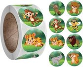 Sluitsticker - Sluitzegel – Dieren Jungle | Dier - Animals | Kaart - Envelop | Envelop stickers | Cadeau - Gift - Cadeauzakje - Traktatie | Leuk inpakken | Beloning Kinderen - Belo