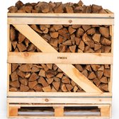 Haardhout eiken op halve pallet | 350 kilogram | ovengedroogd brandhout voor open haard of hout kachel